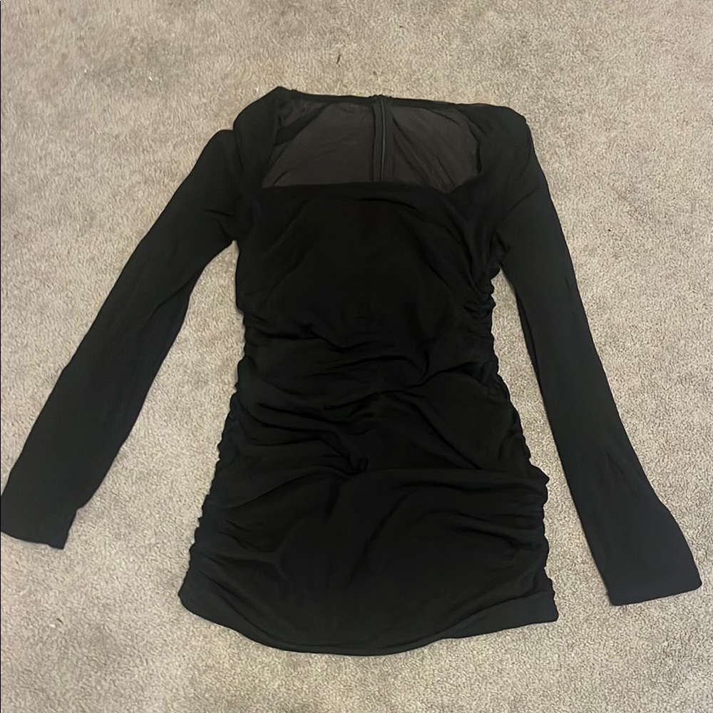 Elegant Black Long Sleeve Dress